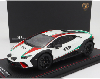 LAMBORGHINI Huracan Sterrato N63 Italian Livery (2022) - Con Vetrina - With Showcase, White Red Green