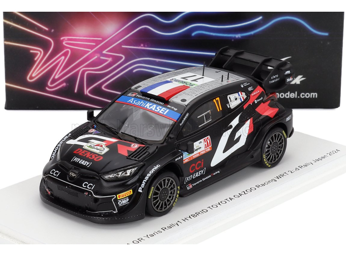 TOYOTA Yaris Gr Rally1 Hybrid Team Toyota Gazoo Racing Wrt №17 2nd Rally Japan (2024) Sebastian Ogier - Vincent Landais, Black