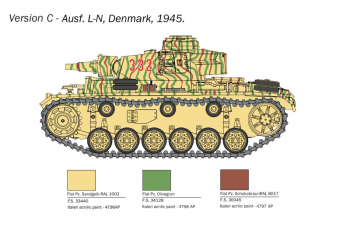 Сборная модель Pz.kpfw. Iii Ausf.l/j/m/n Tank Military 1942