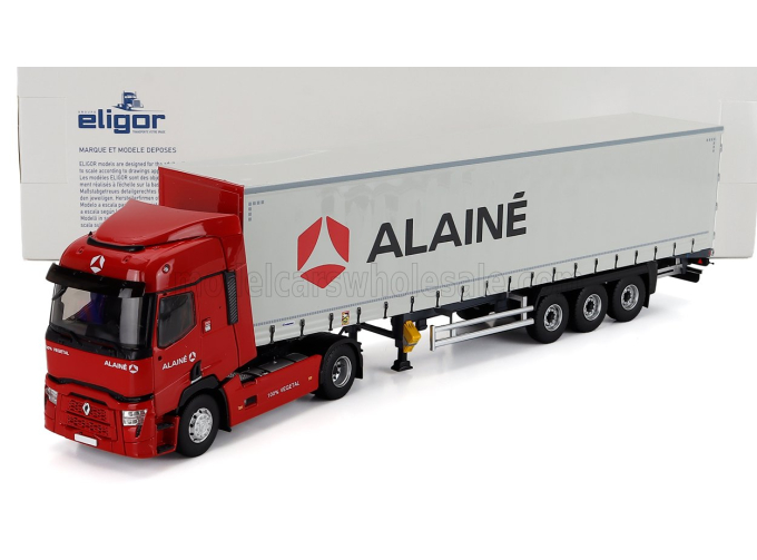 RENAULT T480 Truck Telonato Alaine Transports (2021), Red Grey