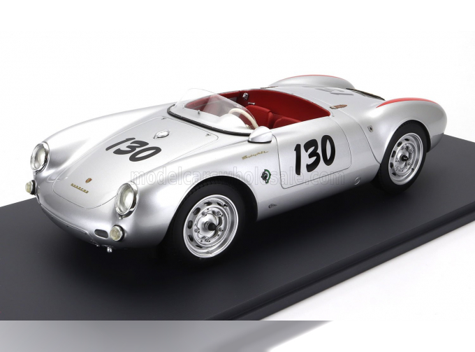 PORSCHE 550a Spider N130 (1954) James Dean - Little Bastard - Con Vetrina - With Showcase, Silver