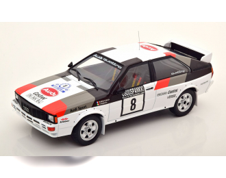 AUDI Quattro N8 Rally 1000 Lakes (1982) M.Mouton - F.Pons, White Grey Red