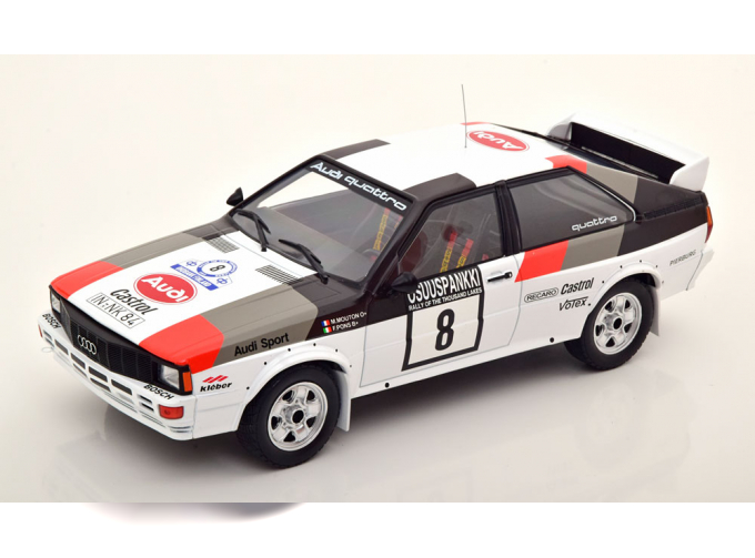 AUDI Quattro N8 Rally 1000 Lakes (1982) M.Mouton - F.Pons, White Grey Red