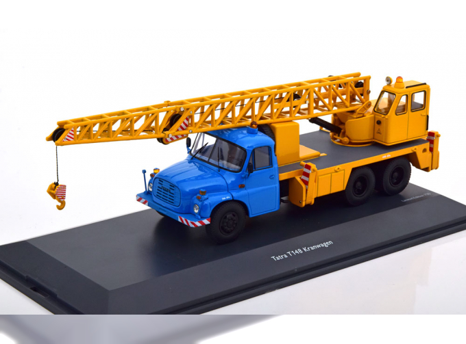 TATRA T148 crane truck, yellow blue grey