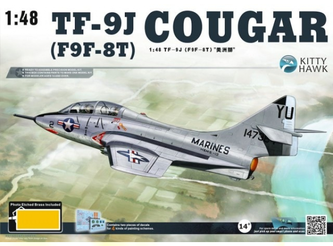 Сборная модель Американский учебно-боевой истребитель TF-9J Cougar (F9F-8T)