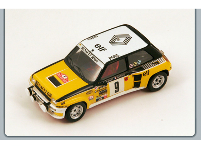 RENAULT 5 Turbo No.9 Победитель Monte Carlo Rally (1981), yellow