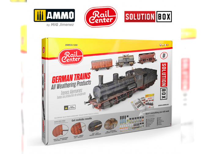 AMMO RAIL CENTER SOLUTION BOX #01 – GERMAN TRAINS. All Weathering Products