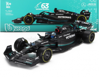 MERCEDES-BENZ GP F1 W14 Team Mercedes-amg Petronas Formula One №63 Season (2023) George Russell - With Pilot And Showcase, Matt Black