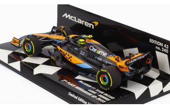 McLAREN F1 Mcl60 Team Mclaren №4 2nd Hungarian Gp (2023) Lando Norris, White Orange Black