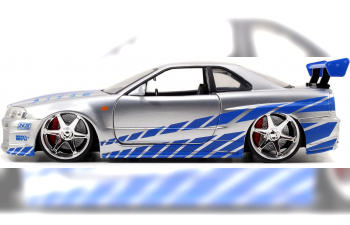 NISSAN Brian's Skyline Gt-r (1999) - Fast & Furious Ii (2003), Silver Blue