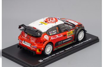 CITROEN C3 WRC Kris Meeke RallyRACC Catalunya-Costa Daurada #7 2017, red / white