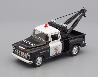 CHEVROLET Stepside Tow Truck Police (1955), black / white