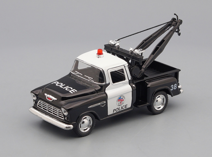 CHEVROLET Stepside Tow Truck Police (1955), black / white