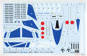 Сборная модель Учебный японский реактивный самолет Kawasaki T-4 "BLUE IMPULSE 2022" (Limited Edition)