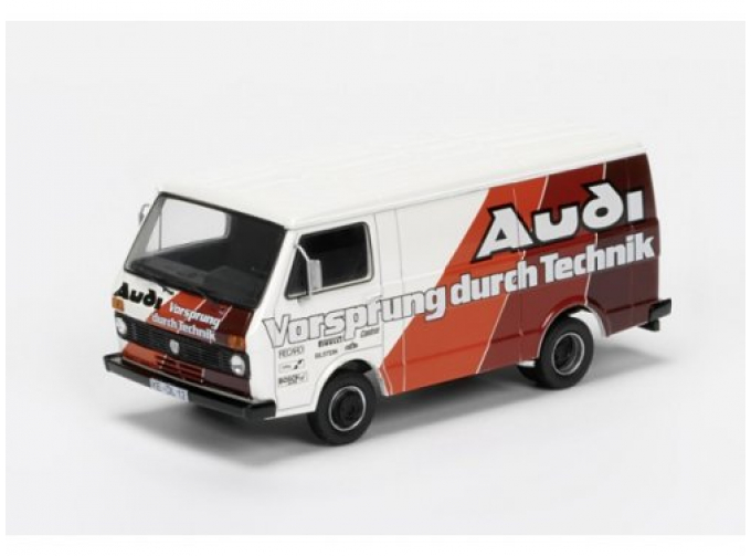 VOLKSWAGEN LT28 box van AUDI (фургон) 1975, white/red