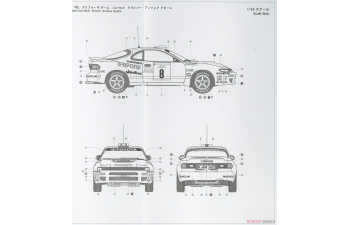 Сборная модель Toyota Celica Turbo 4WD "Grifone 1994 Tour de Corse Rally"