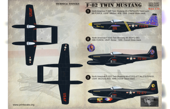 F-82 Twin Mustang Wet decal