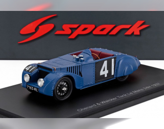 CHENARD & WALCKER Z1 Spider 1095cc S4 Team Yves Giraud Cabantous №41 24h Le Mans (1937) Yves Giraud Cabantous - Charles Rigoulot, Blue