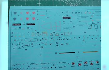 Декаль для F-16A/B/C/D Fighting Falcon, с тех. надписями, FFA (удаляемая лаковая подложка)