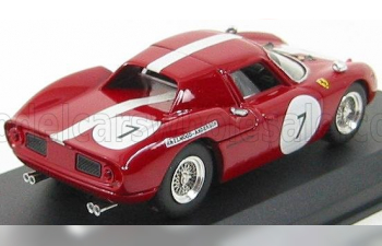 FERRARI 250lm N 7 Kyalami 1966 Hailwood - Anderson, Bordeaux White