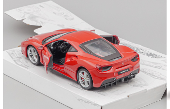 FERRARI 488 GTB, red