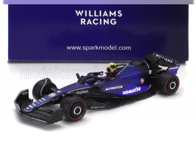 WILLIAMS F1 Fw46 Team Williams Racing №2 Season (2024) Logan Sargeant, 2 Tone Blue