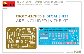 Сборная модель Military Pak 40 Late German 7.5cm Anti-tank Gun