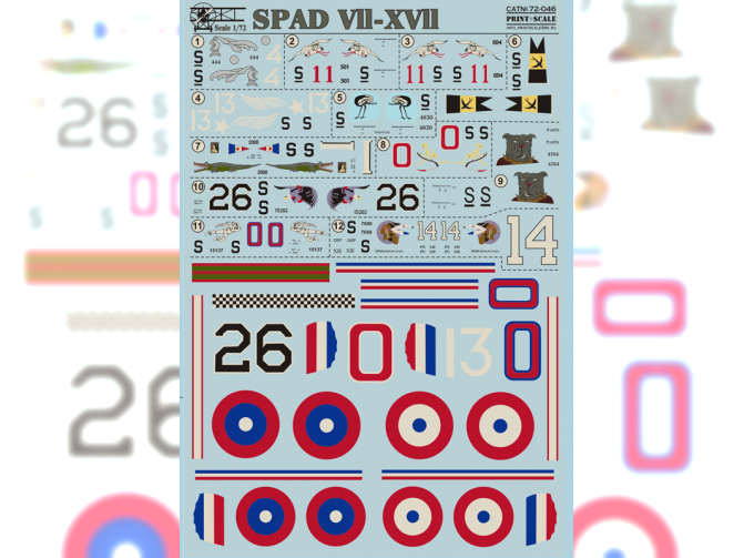 Spad VII-XVII Wet decal