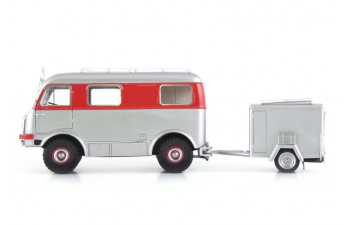 TATRA T805 with trailer (1960), silver/red + USB-drive with digital Anniversary Book