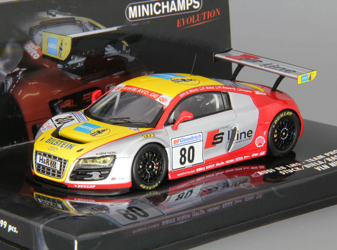 AUDI R8 LMS VLN Nurburging (2009), silver / red / yellow