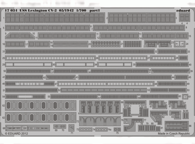 Фототравление для USS Lexington CV-2 05/1942