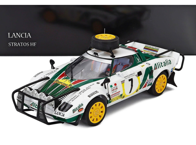 LANCIA Stratos Hf Alitalia (night Version) №7 3rd Rally Safari (1977) Sandro Munari - Piero Sodano, White Green Red