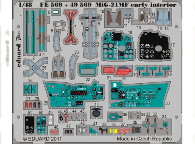 Фототравление MiG 21MF interior