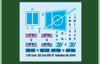 Сборная модель Американский Миноносец USS DDG-67 Cole