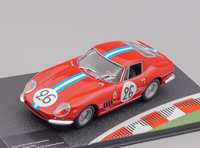 FERRARI 275 GTB Competizione 24h Le Mans Drivers: G.Biscaldi / M.Bourbone-Parme #26 (1966), red