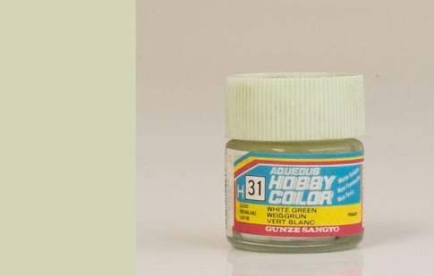 Краска акриловая бело-зеленый WHITE GREEN,10мл