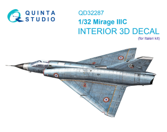 3D Декаль интерьера кабины Dassault Mirage IIIC (Italeri)
