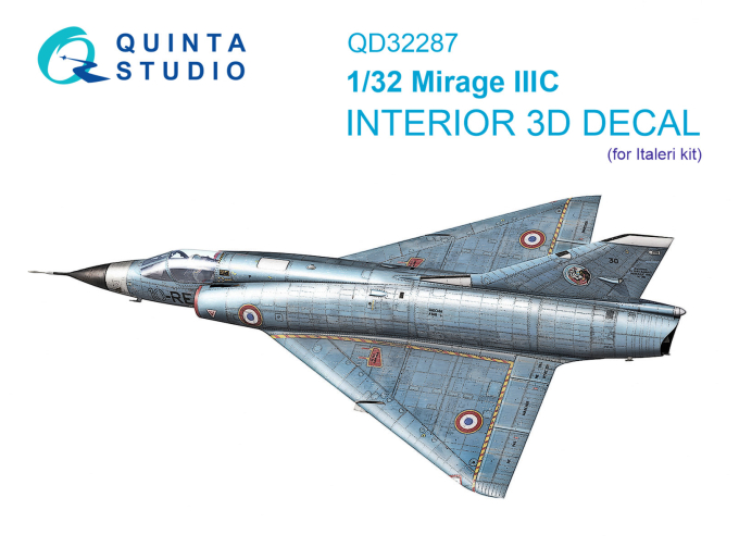 3D Декаль интерьера кабины Dassault Mirage IIIC (Italeri)