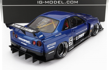 NISSAN Skyline Lb-er34 N 5 Super Silhouette Lbwk 1996, Blue Black