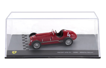FERRARI F1 275 №4 Season (1950) Alberto Ascari - Con Vetrina - With Showcase, Red