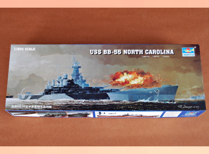 Сборная модель Американский линкор USS North Carolina BB-55