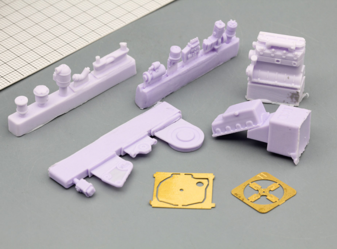 Сборная модель Двигатель Д-50 (трактор МТЗ-50, Т-54 и строительная техника)