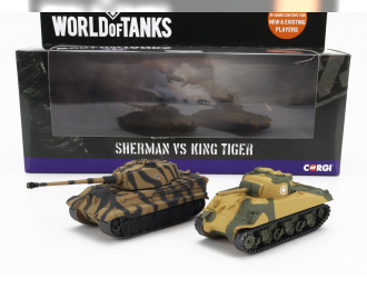 TANK Set 2x Sherman + King Tiger (1945), Military Camouflage