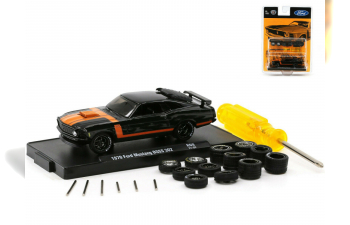 FORD Mustang BOSS 302 Gloss Black with Orange Stripes 1970