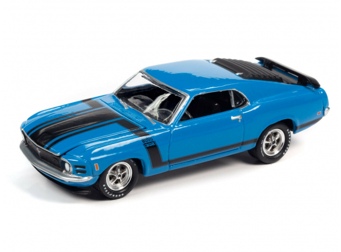 FORD Mustang Boss 302, Grabber Blue with BOSS 302 Black Stripes 1970