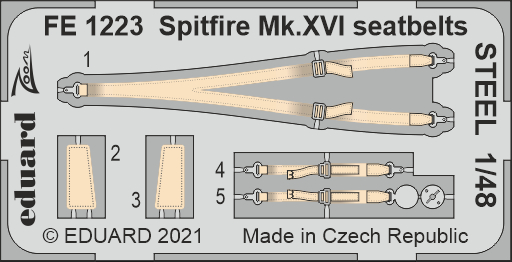 Фототравление для Spitfire Mk. XVI стальные ремни