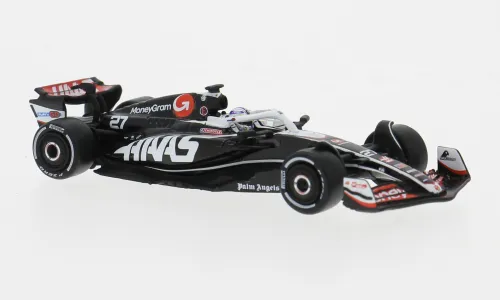 HAAS F1 Fw24 Team Moneygram Haas №27 Season (2024) Nico Hulkenberg, Black White