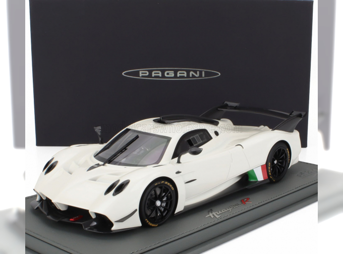 PAGANI Huayra R (2021) - Con Vetrina - With Showcase, Bianco Benny - White Black