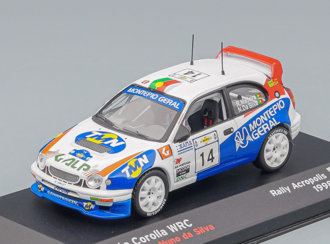 TOYOTA Corolla WRC #14 Rally Acropolis Madeira - Silva (1998), white