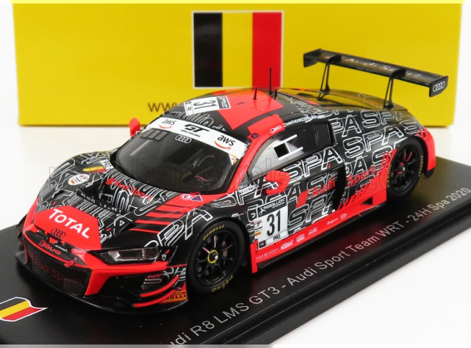 AUDI R8 Lms Gt3 Team Wrt 24h Spa (2020) D.Vanthoor - C.Mies - K.van Der Linde, Red Grey